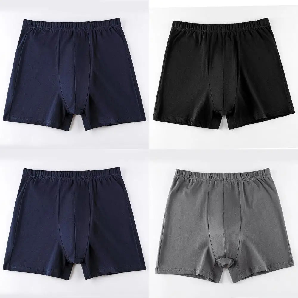 Men's breathable cotton underwear large size 4 pieces