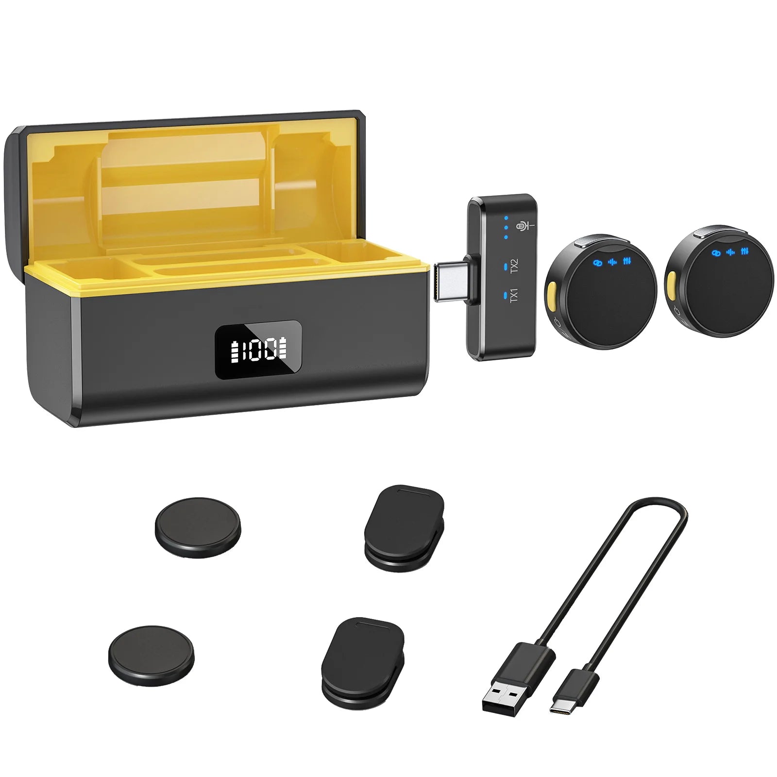 Professional Noise-Canceling Wireless Microphone for Recording &amp; Interviews