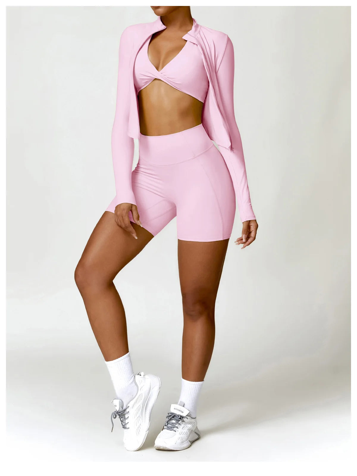 Áo Thun Nữ Dài Tay Tập Gym Yoga Chạy Bộ Thể Thao