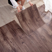 12-Pack Self-Adhesive Vinyl Floor Tiles, Waterproof Peel &amp; Stick Wood Look PVC Flooring for Bedroom Living Room Home Decor