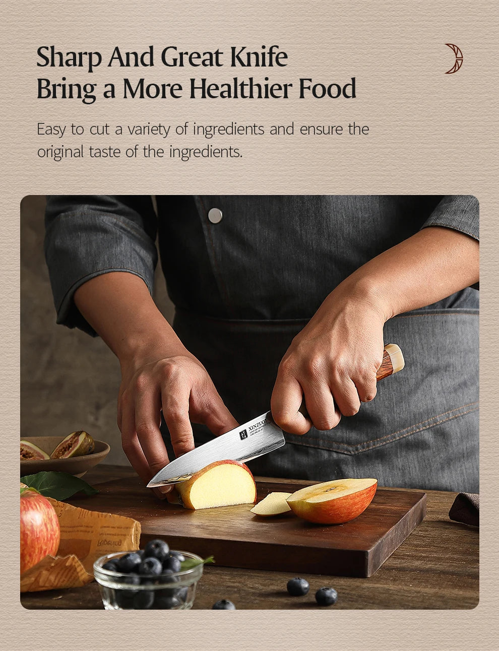 Dao Nhà Bếp XINZUO 5.5 Lưỡi Thép Nhật ZDP189 Cao Cấp