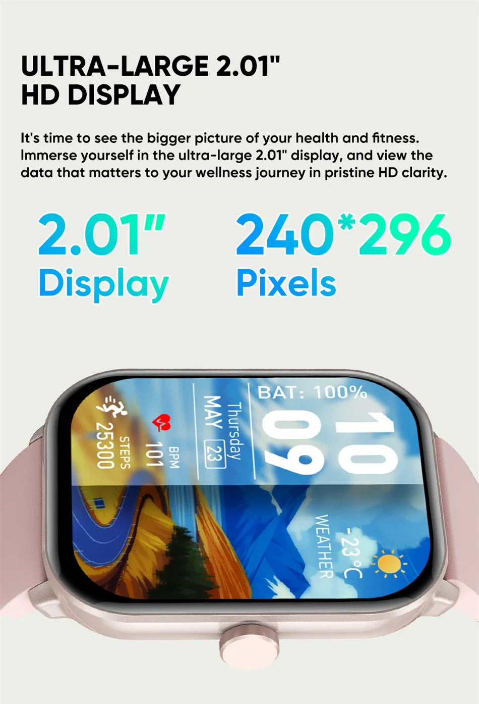 Đồng hồ thông minh 2025 AMOLED GPS cho IOS Huawei Xiaomi