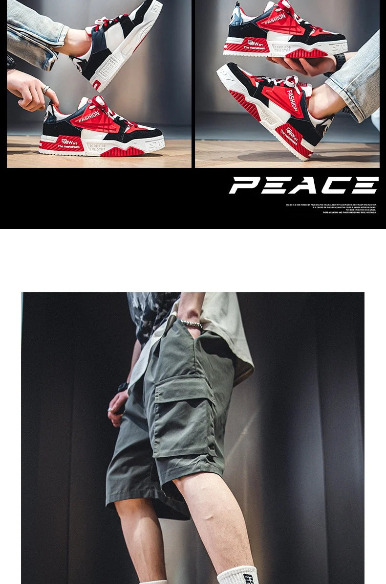 Red Fashion Couple Shoes Hip Hop Style Men And Women