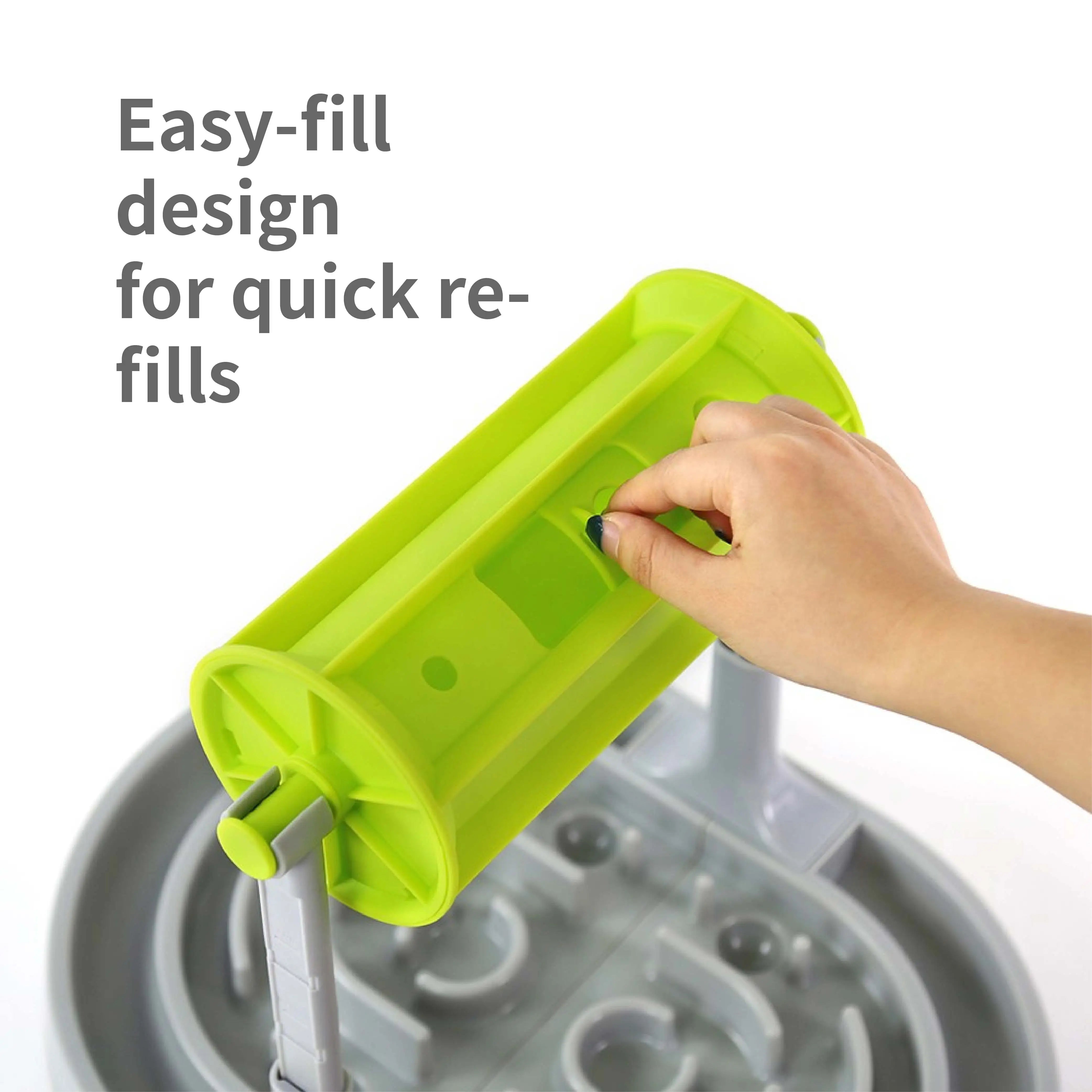 Adjustable Height Pet Feeder Rolling Slow Feeder Anti-Choking Interactive Intelligence Enhancer for Cats And Dogs Food Dispenser - Daisan Mart