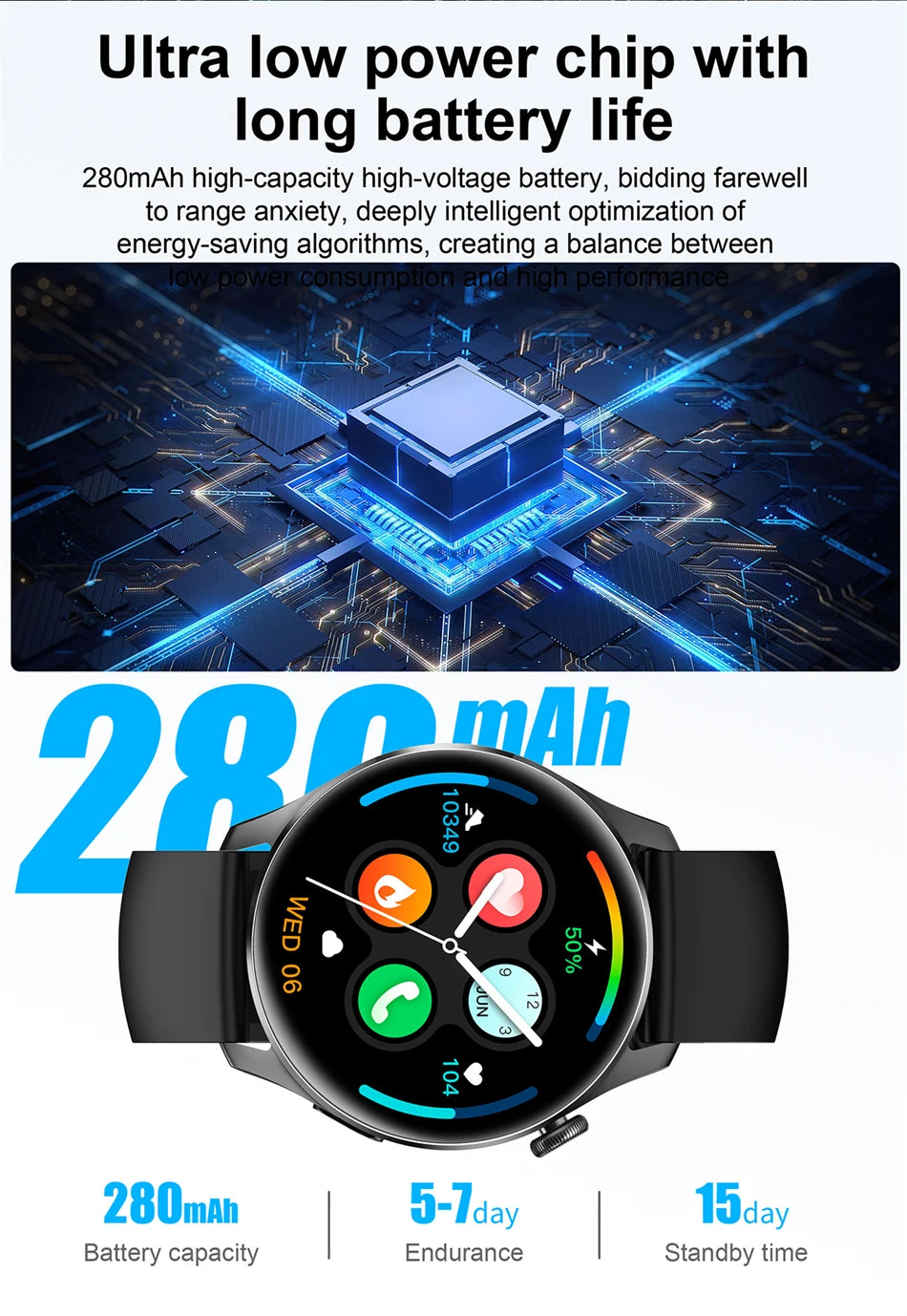 Smart Watch 4 Pro Waterproof, Bluetooth Calling
