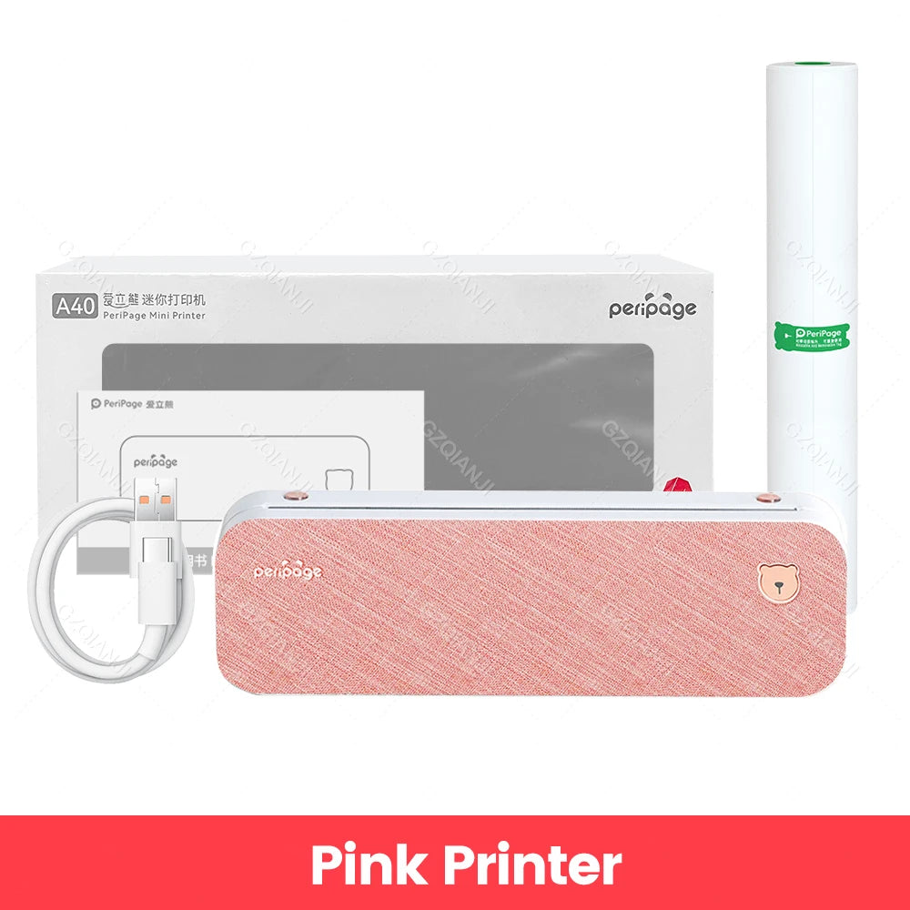 Peripage A40 P81 Inkless Portable A4 Thermal Printer Wireless Bluetooth USB Printing Text PDF Document Photos A4 Machine Maker