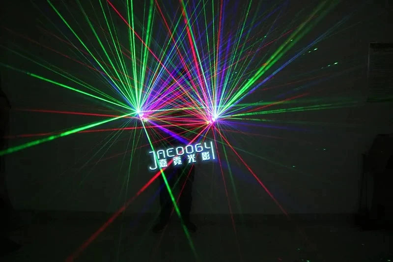 DJ Laser Gloves RGB 2in1 LED Stage Party Lights