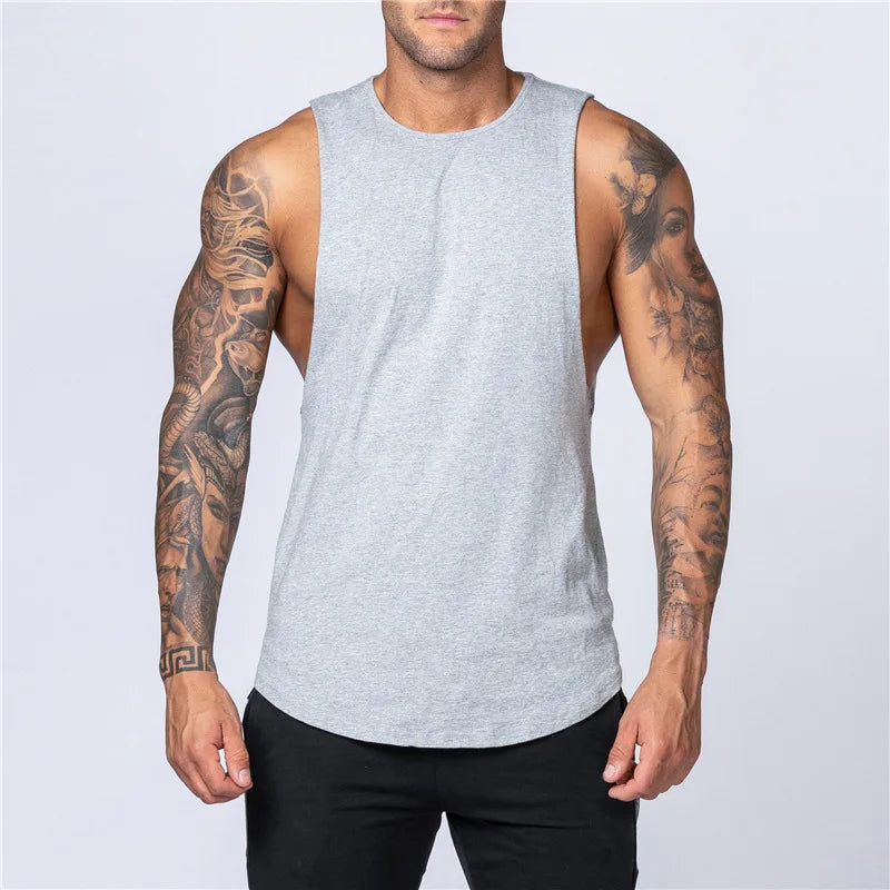 Áo Tank Nam Thoáng Khí Tập Gym Mùa Hè Cotton Bodybuilding