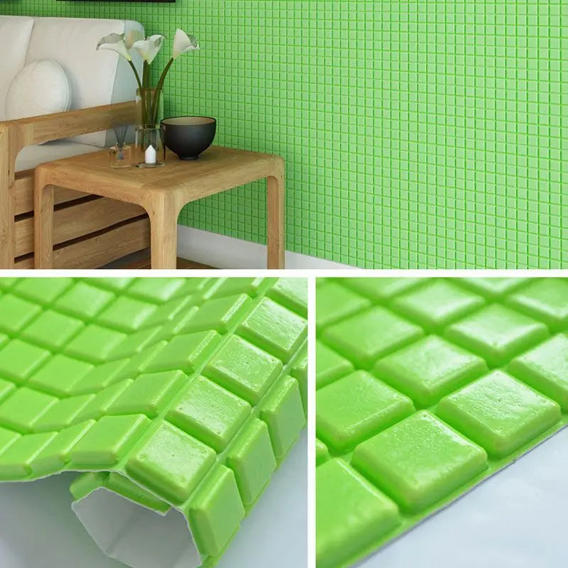 Mosaic Anti-collision Wall Sticker TV Background Decor Wallpaper Self-adhesive Living Room 3D Foam Soft Package Paste Waterproof