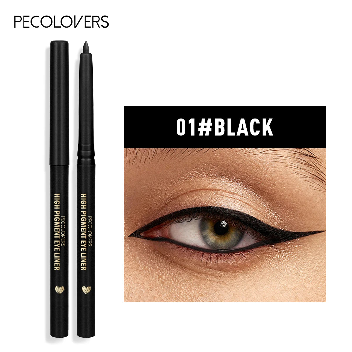 Long Lasting Waterproof Eyeliner White Brown Blue Glossy