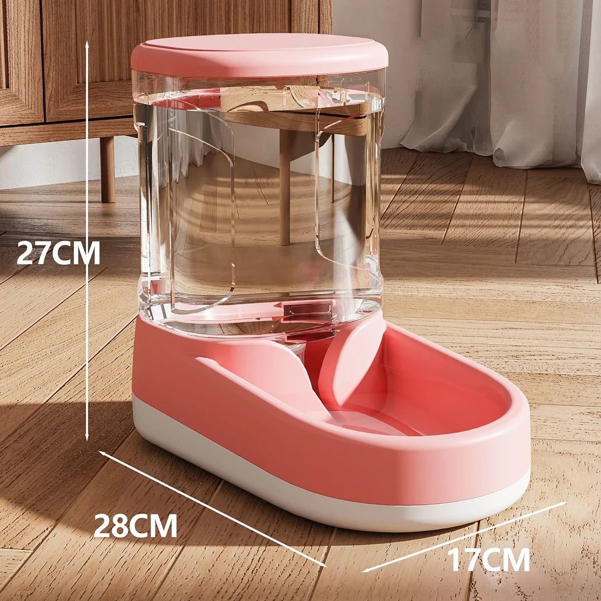 3.8L Large Capacity Pet Feeder Water Modern Design Dispenser Food Grade PP Material Anti Slip Bottom Design for Dog Cat Feeding - Daisan Mart