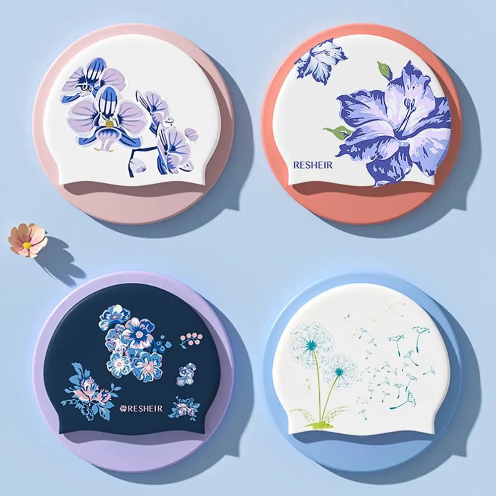 Mũ bơi silicon siêu mỏng bảo vệ tóc & tai dài