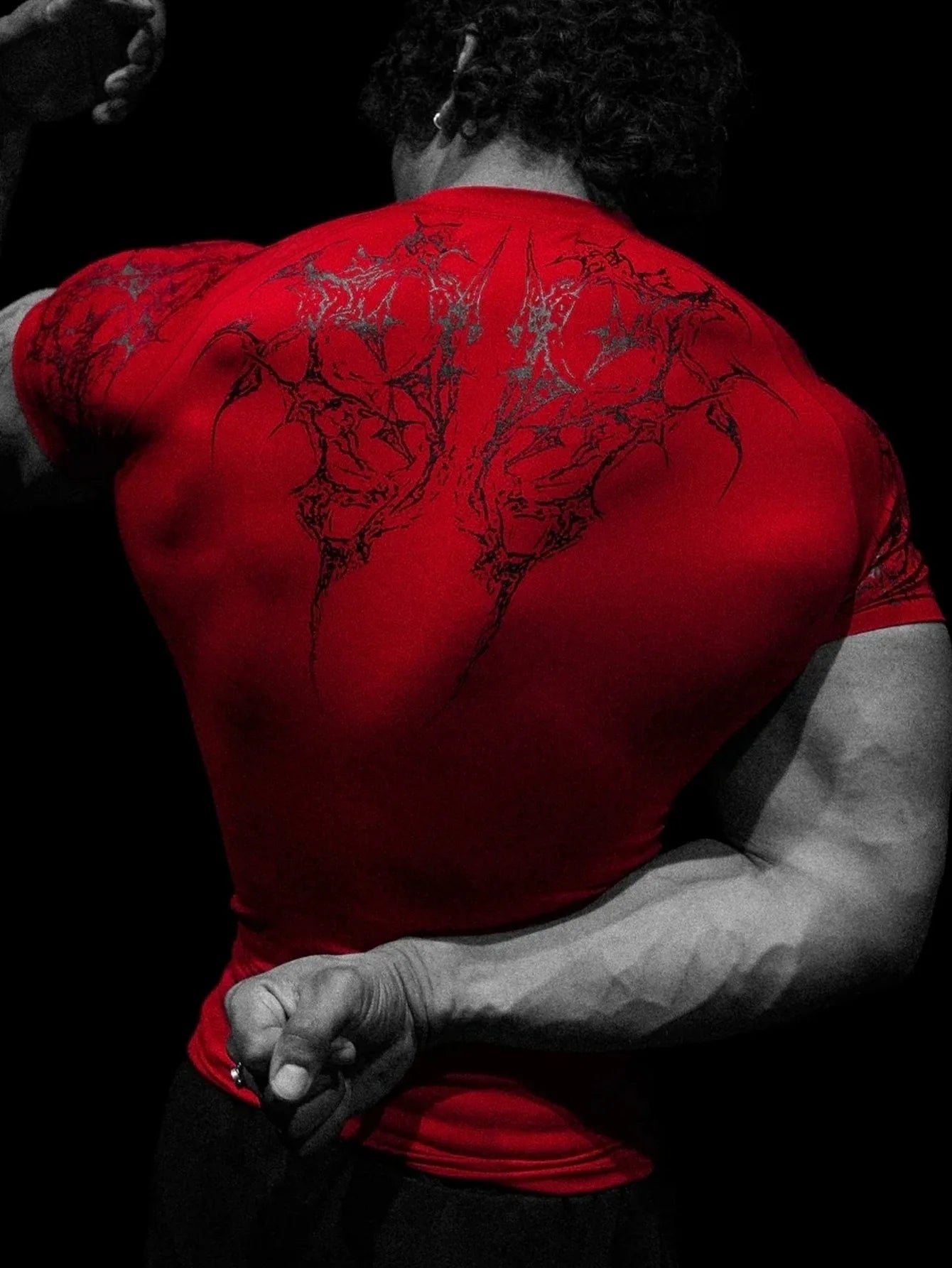 Men's Gym Sports T-Shirt Quick Dry Body-hugging Workout Shirt