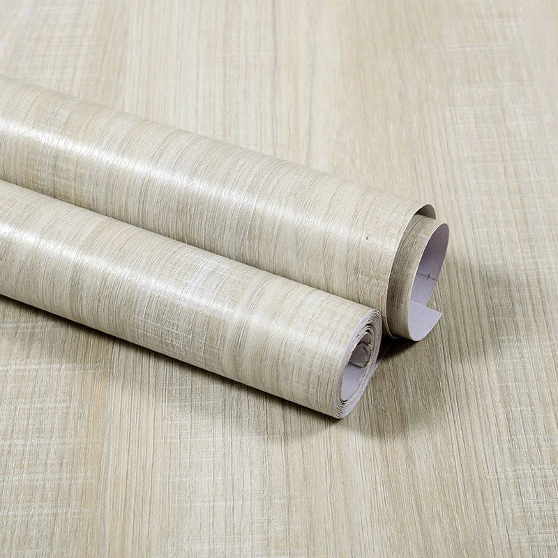 Wood Grain Home Decor Furniture Waterproof Vinyl Wall Sticker Self Adhesive PVC Wallpaper Kitchen Cabinet Door Sticker