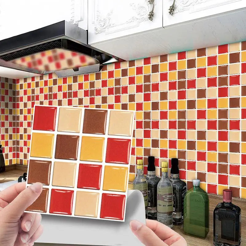Crystal Tile Sticker 3D Wall Sticker Self-adhesive Supplies DIY Waterproof Items Classic Home Decor Small Practical Paster