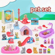 Cute Pet Basket Toy Set - Christmas Gift for Kids