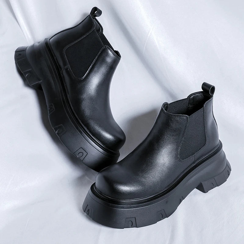 Giày Da Nam Chelsea Thời Trang - Ankle Cao Cấp