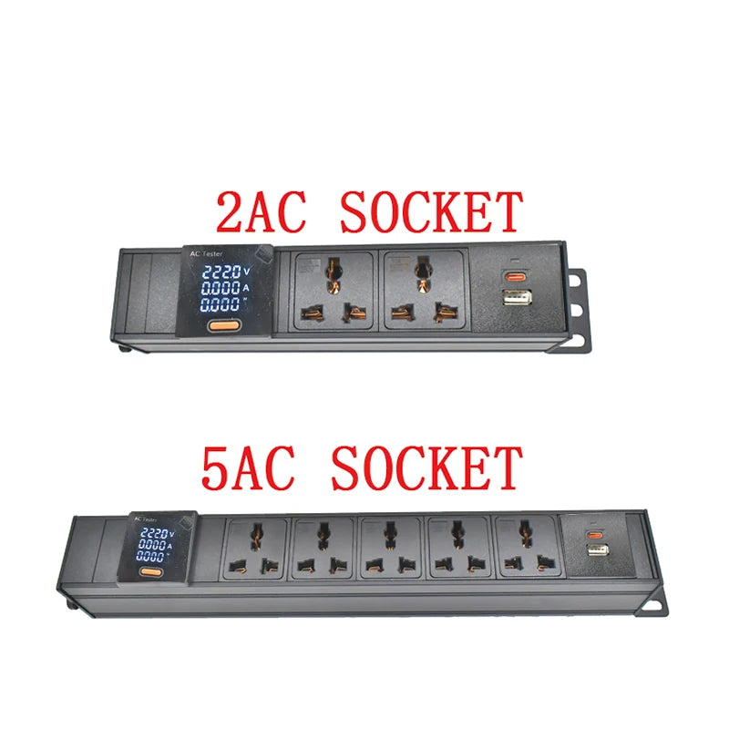 Ổ Cắm PDU Đa Năng 10A Có Đo Điện Áp & USB TPC