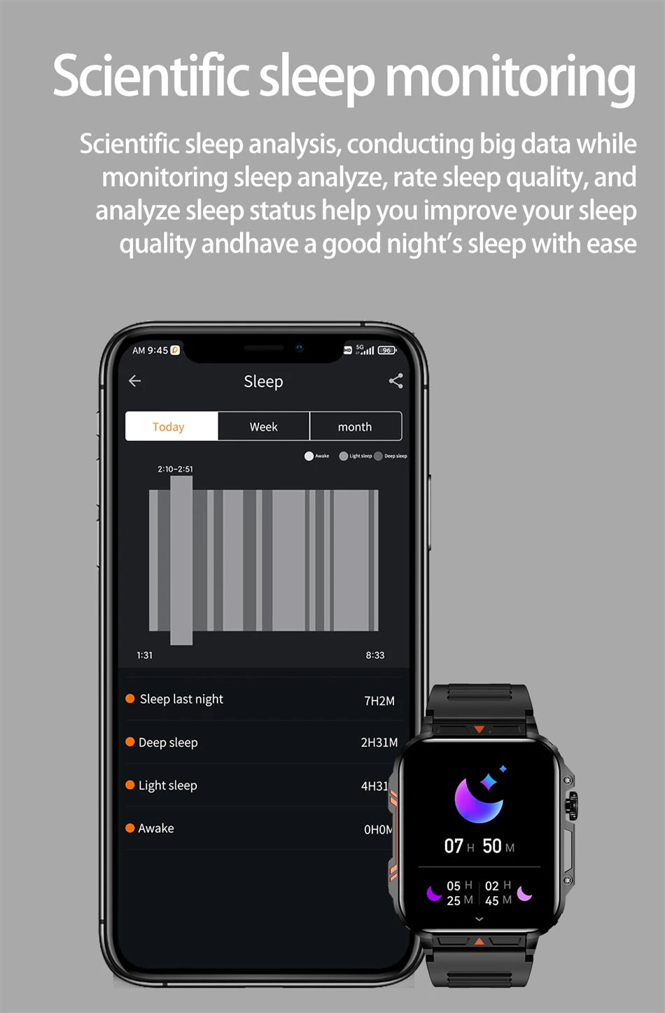 SmartWatch Nam 1.95 - Chống Nước, Gọi Bluetooth