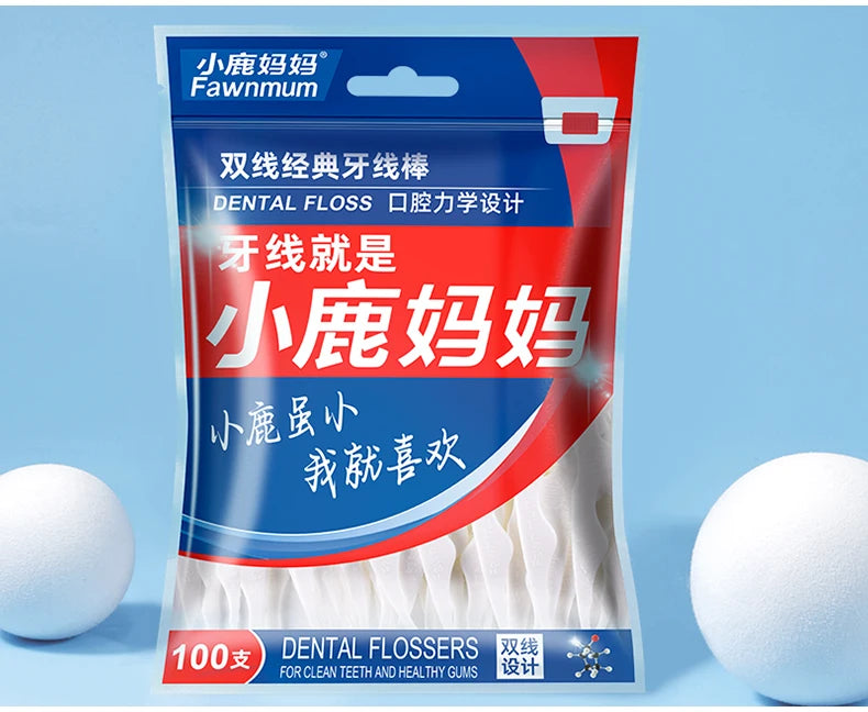 Fawnmum 2-Layer Dental Floss - Family Box 1000C
