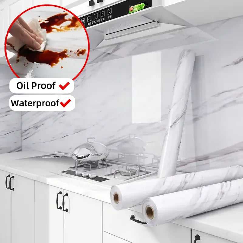 Waterproof Stone Wallpaper for Kitchen Cabinets and Interiors