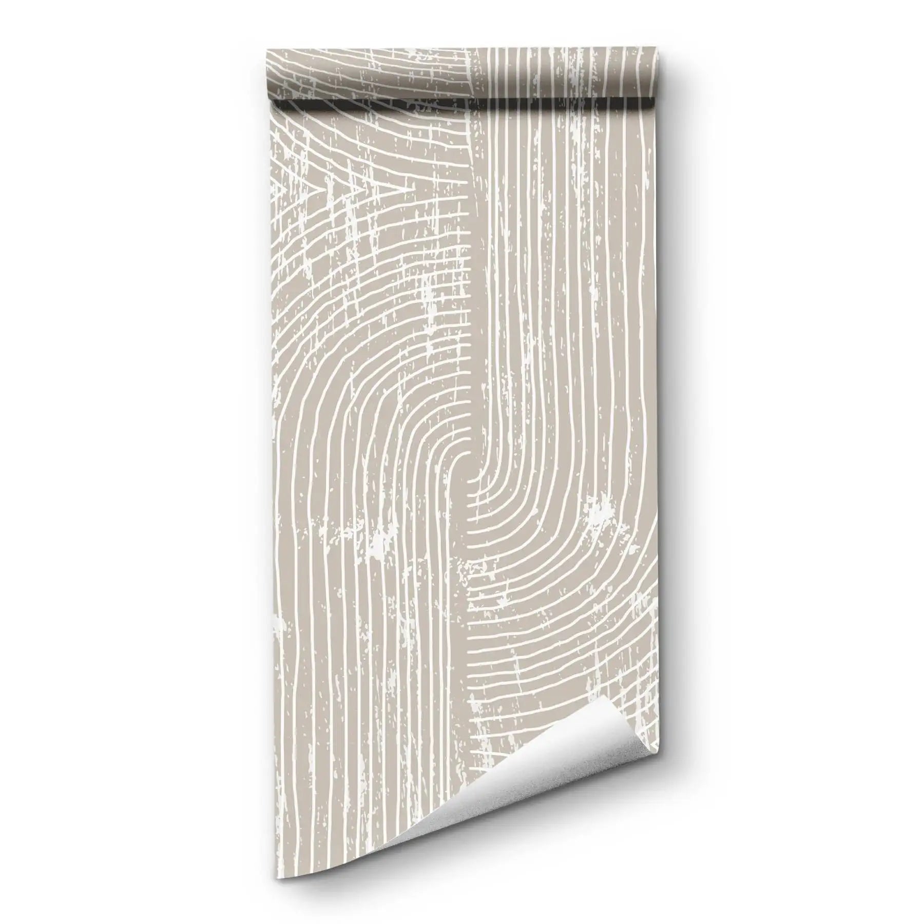 Boho Dark Grey Peel and Stick Wallpaper Geometric Arches Contact Paper Removable Wall Paper for Kitchen Walls Cabinet Drawer