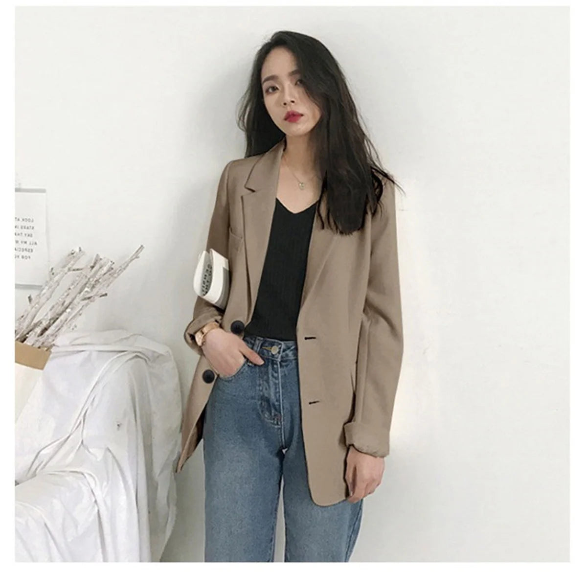 Korean autumn winter loose-fitting office women's blazer
