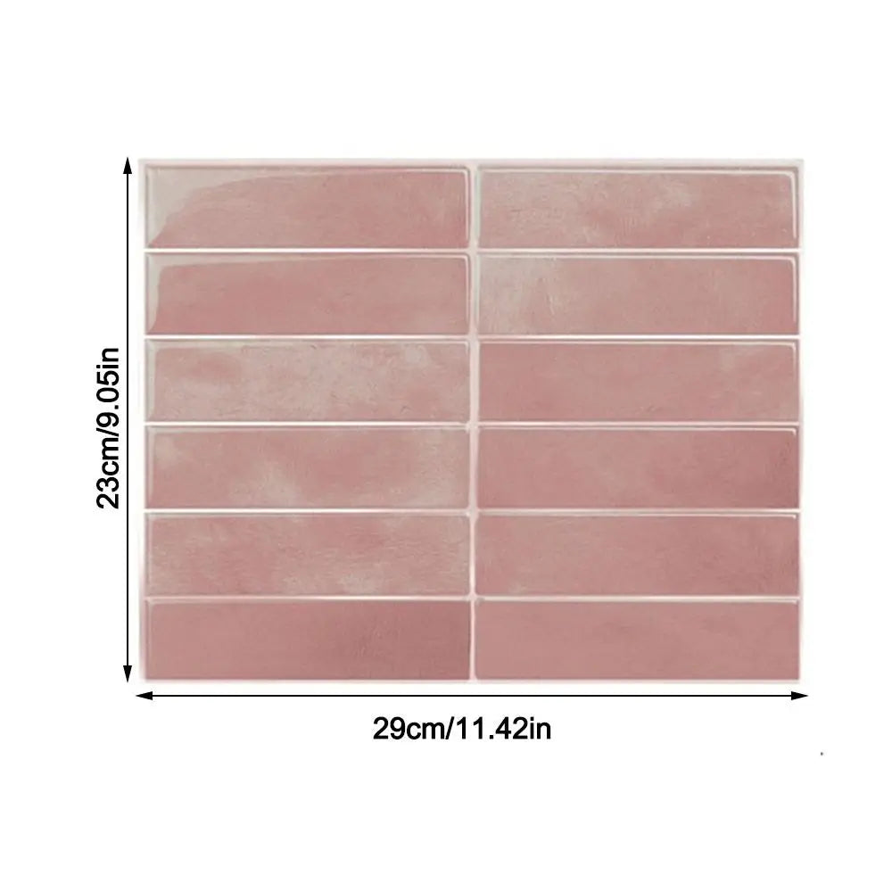 Waterproof Self Adhesive Tile Wall Stickers Oil-proof Moisture-proof Wall Decal DIY Heat-resistant Wallpaper