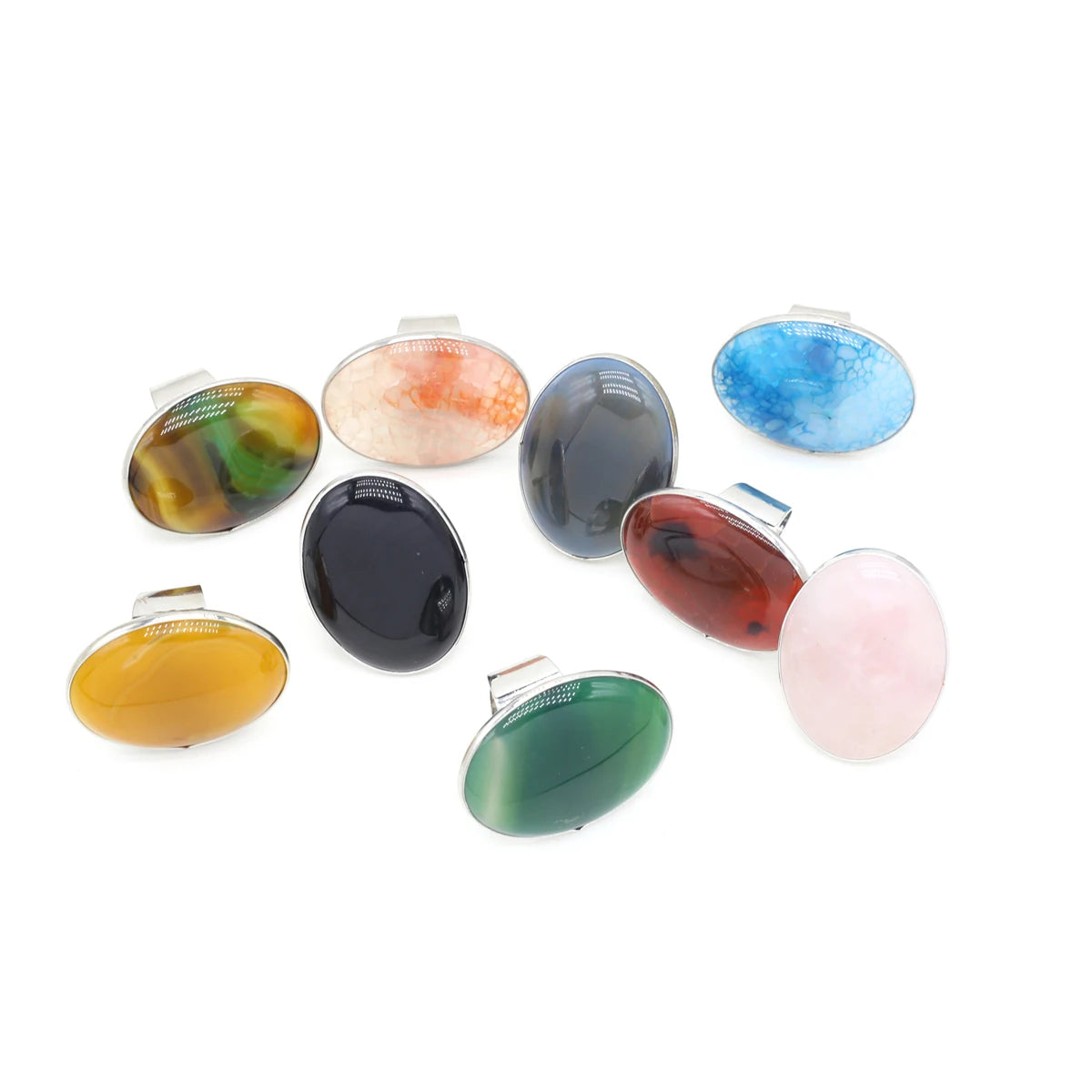 Natural Agate Couple Rings - Delicate and Quality