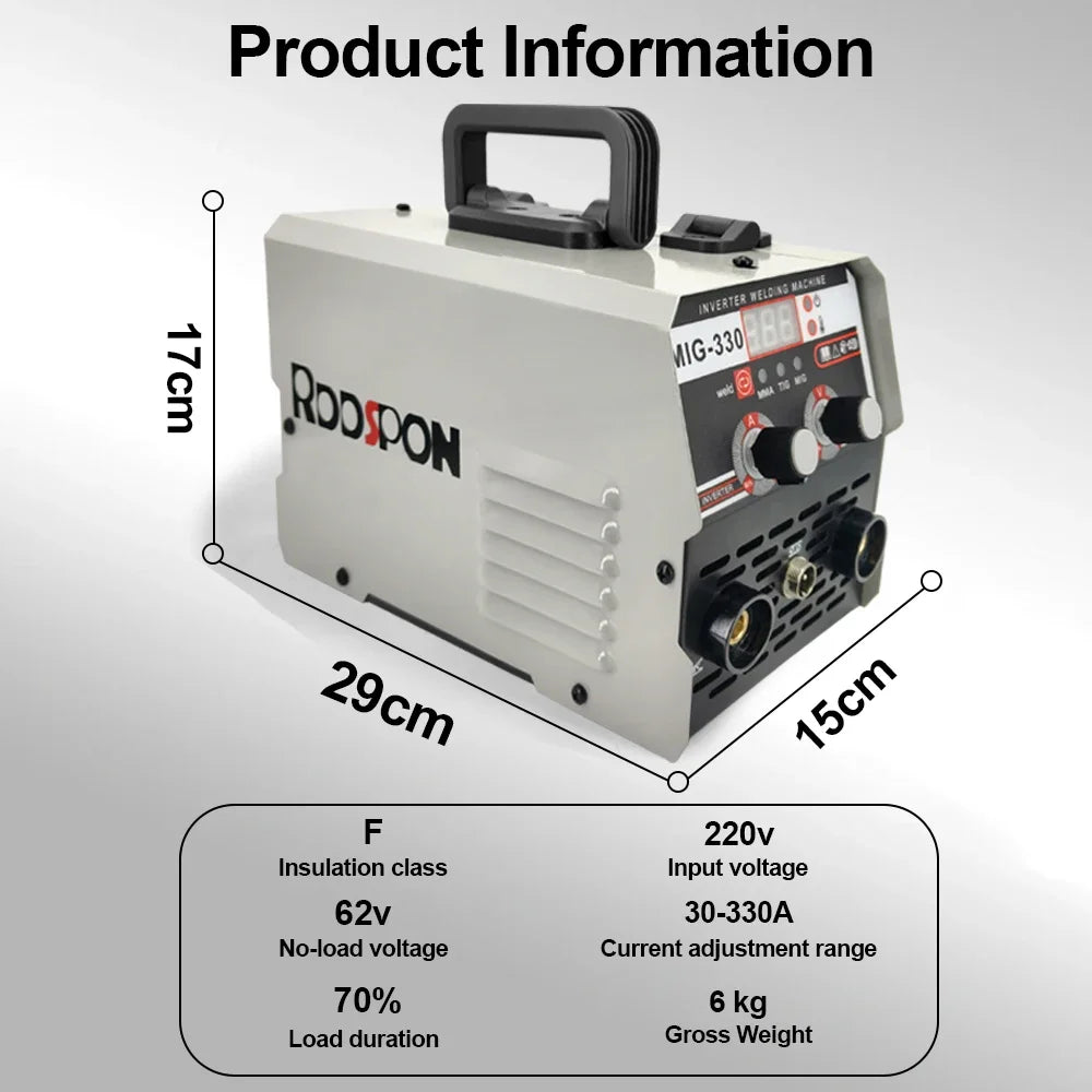 3in1 MIG TIG ARC Welding Machine 330A Automatic LED Screen