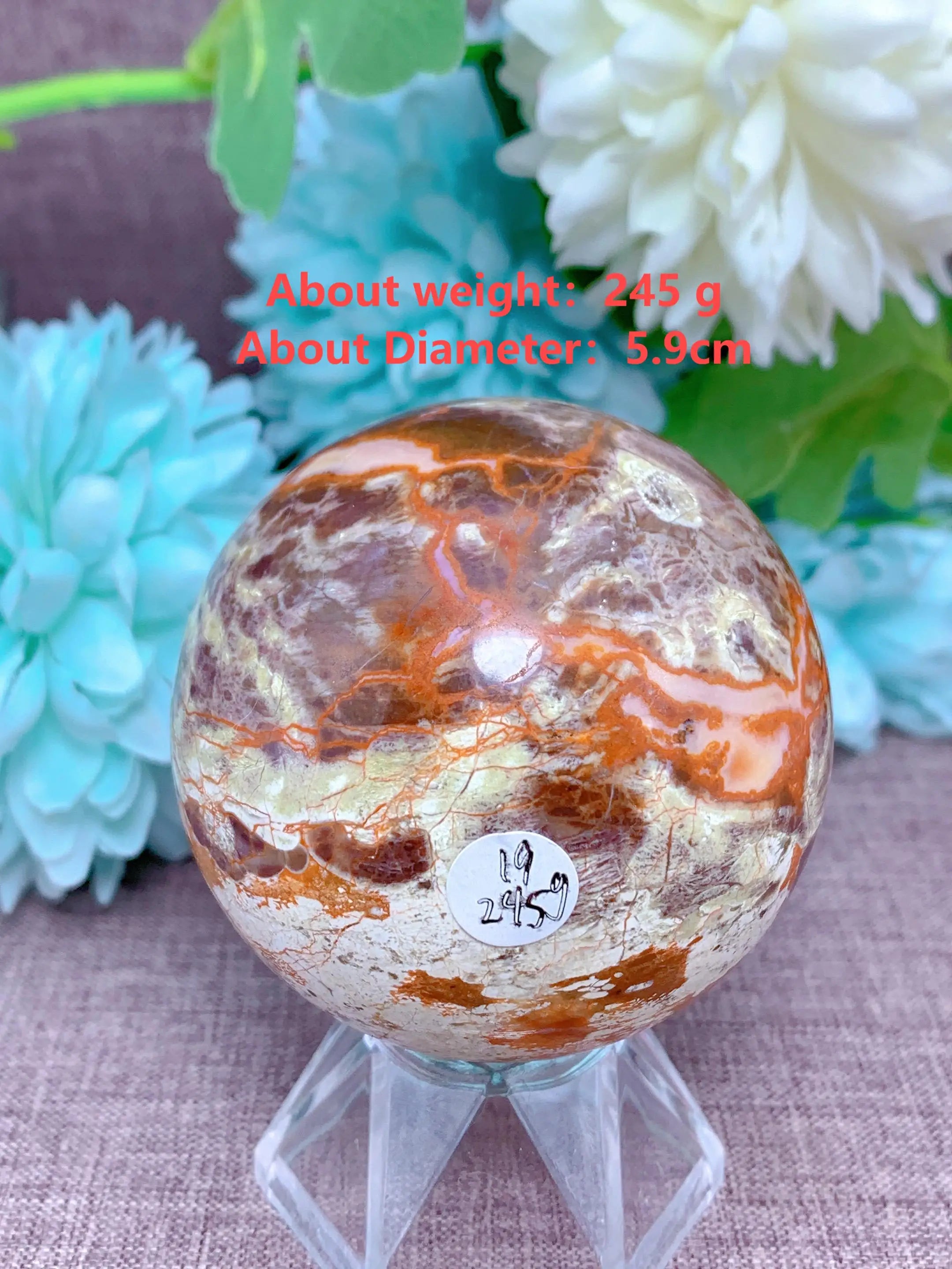 ###Orange Quartz Ball - Decoration &amp; Healing Meditation