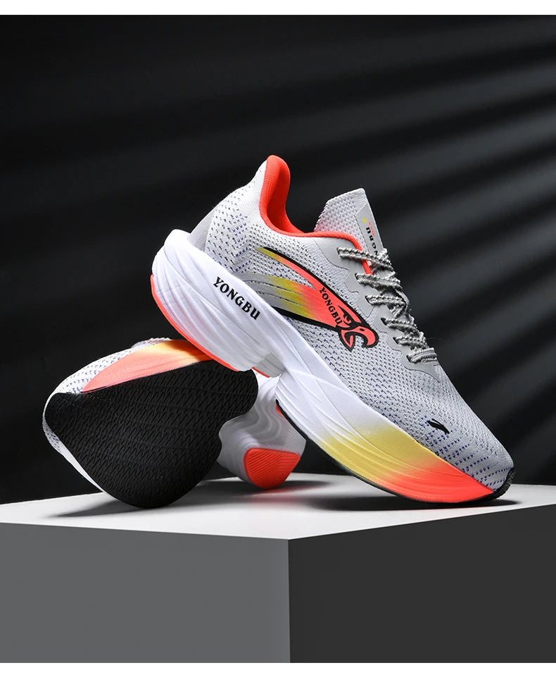 Giày Chạy Bộ Đệm Khí Carbon Nhẹ Êm Chân Chống Trượt