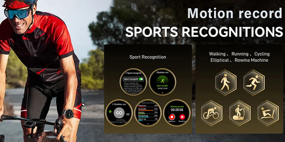 AMOLED 1.52 waterproof multi-sport men's smartwatch