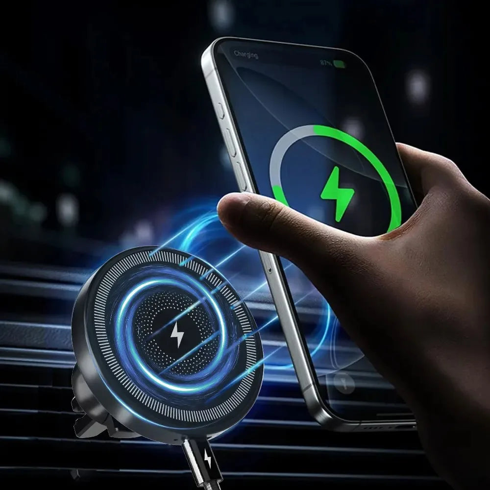 30W Car Wirless Magnetic Charger Air Outlet Phone Holder Stand For iPhone 16 15 14 13 12 Pro Max Fast Charging Cellphone Blacket