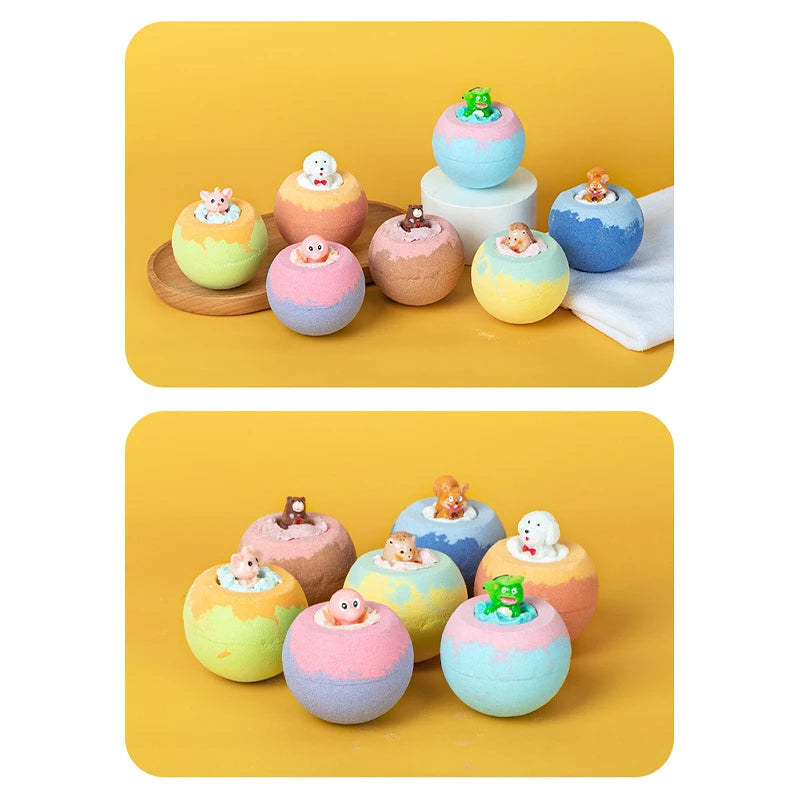 Inside Surprise Bubble Bath Fizzies Vegan Essential Oil Spa 1pcs Bath Bombs For Kids With Toys