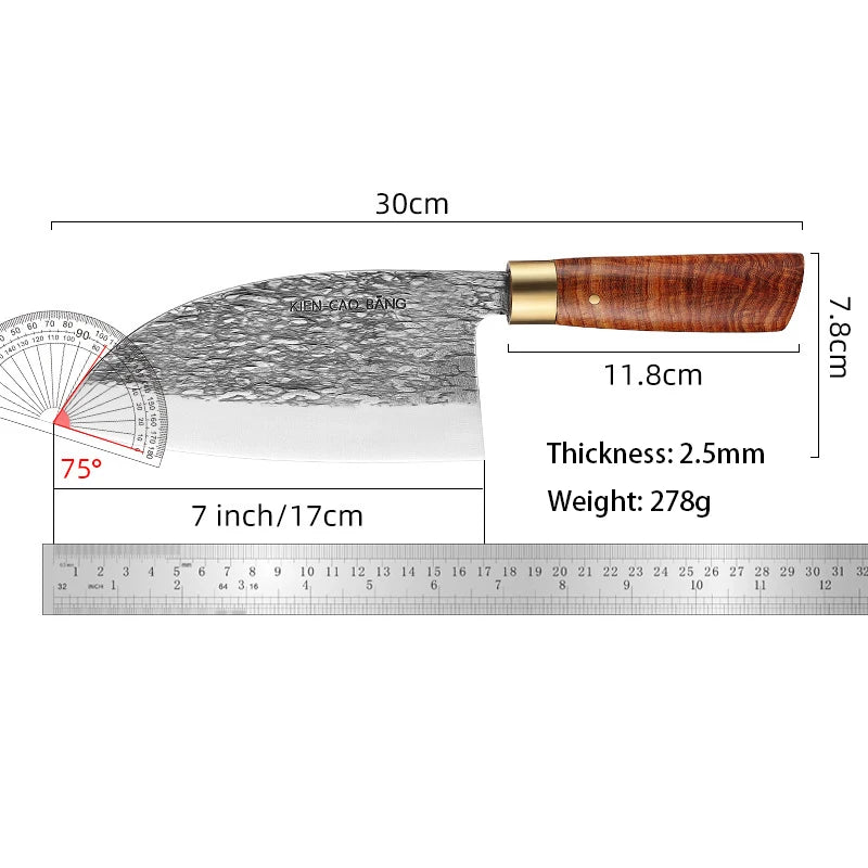 Professional Hand-Forged Kitchen Knives with High-Grade Steel Blades