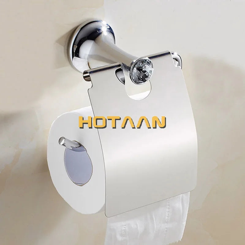 Stainless Steel Chrome Plated Bathroom Hardware Set Towel Rack Toilet Paper Holder Towel Bar Hook Bathroom Accessories Set