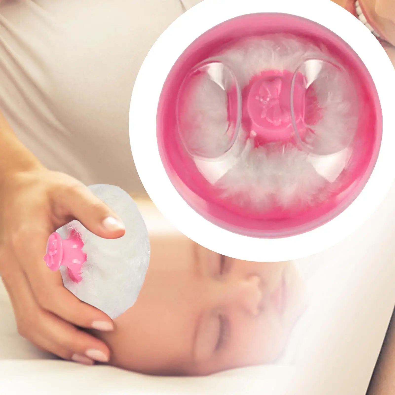 Hộp Phấn Baby Kèm Bông Phấn - Tiện Lợi Sau Tắm