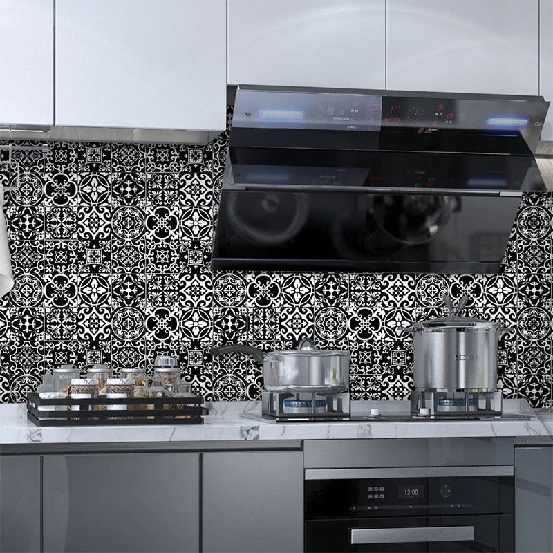 10pcs/set 3D Mosaic Tiles Sticker Self Adhesive Waterproof Wall-Tiles for Kitchen Bedroom Bathroom Walls Backsplashes Decoration