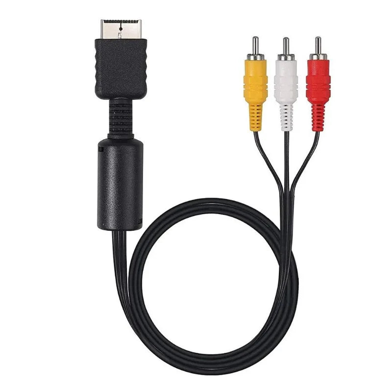 Cáp chuyển đổi HDMI sang AV với ba đầu cắm màu vàng, trắng, đỏ.