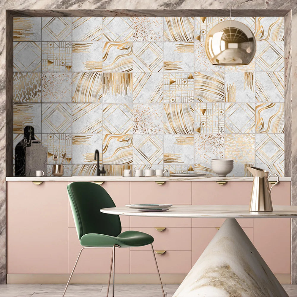 Waterproof Wallpaper 20 Pieces 3D Green Brick