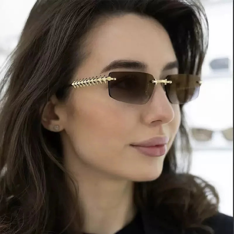 Kính Râm Thời Trang Không Viền 2025 Cho Nữ