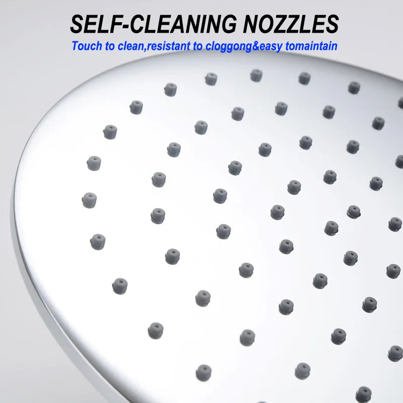 9-inch electroplated surface round concealed thin large top spray, shower head, bathroom accessories