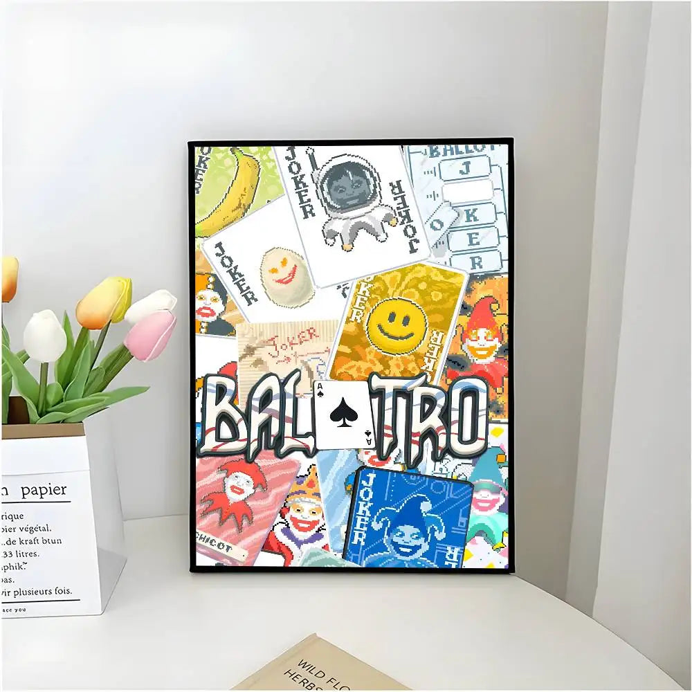 B-Balatro Poster Self-adhesive Art Waterproof Paper Sticker Coffee House Bar Room Wall Decor