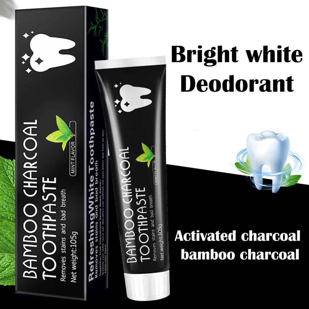 Natural Bamboo Charcoal Mint Flavor Toothpaste Deep Clean Dispel Smoke Stains Whitening The Black Toothpaste Oral Health Care - Daisan Mart