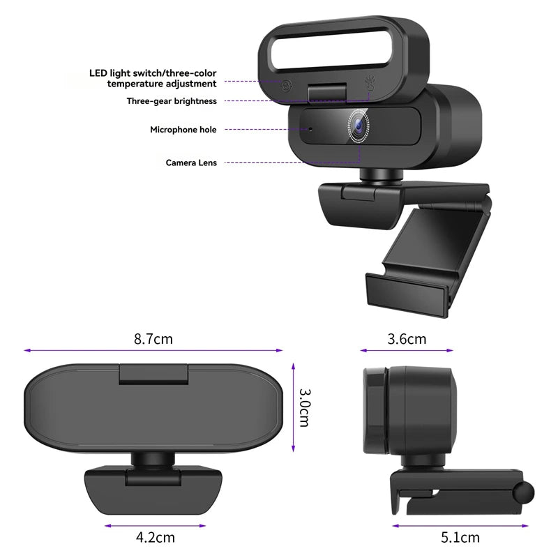 Xiaomi Webcam 4K 60FPS Livestream Pro Mic LED 2025