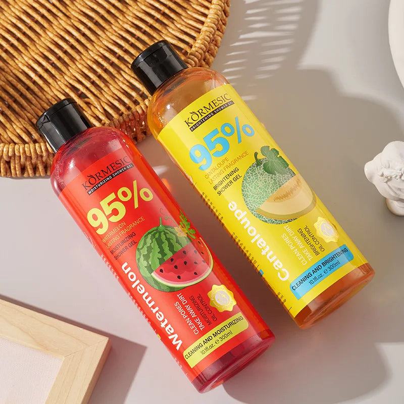 300ml Organic Fruit Infusion Shower Gel Body Lotion Skin Beautifying Wash Bath Brightening Delicate Smooth Care Cream