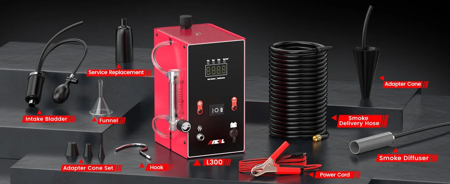 ANCEL L300  Car Smoke Generator with Air Pump Digital Pressure Gauge Smoke Machine EVAP Vacuum Fuel Pipe Oil Leak Detector - Daisan Mart