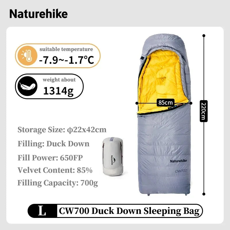 Naturehike CW700 Ultralight Duck Down Sleeping Bag 650FP