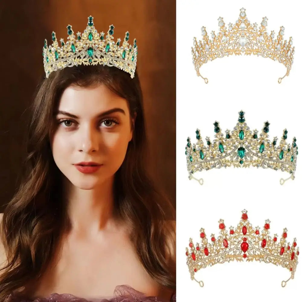 Vương Miện Pha Lê Baroque Vintage Sang Trọng Nữ